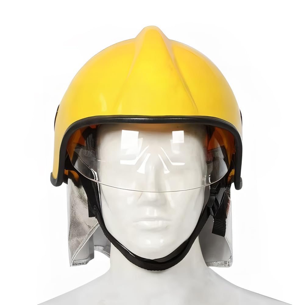 Casco De Bombero, Casco Reflectante Ignífugo Resistente Al Calor Casco De Seguridad De Plástico Duro Equipo De Protección Para La Construcción De Desastres