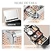 FRENESSA Makeup Case Train Case Portable Makeup Box with Mirror Lock Box Travel Cosmetic Train Cases Hard Makeup Organizer for Nail Craft Storage Vanity Rose Gold