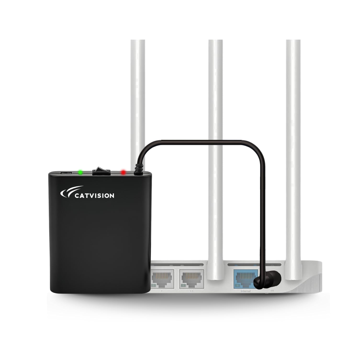 Catvision Mini UPS for Routers/Cameras/STBs I 12V-2A I 2x2600 mAh Battery Backup Upto 4 Hours | Surge & Discharge Protection I 12 Months Warranty | BIS Approved