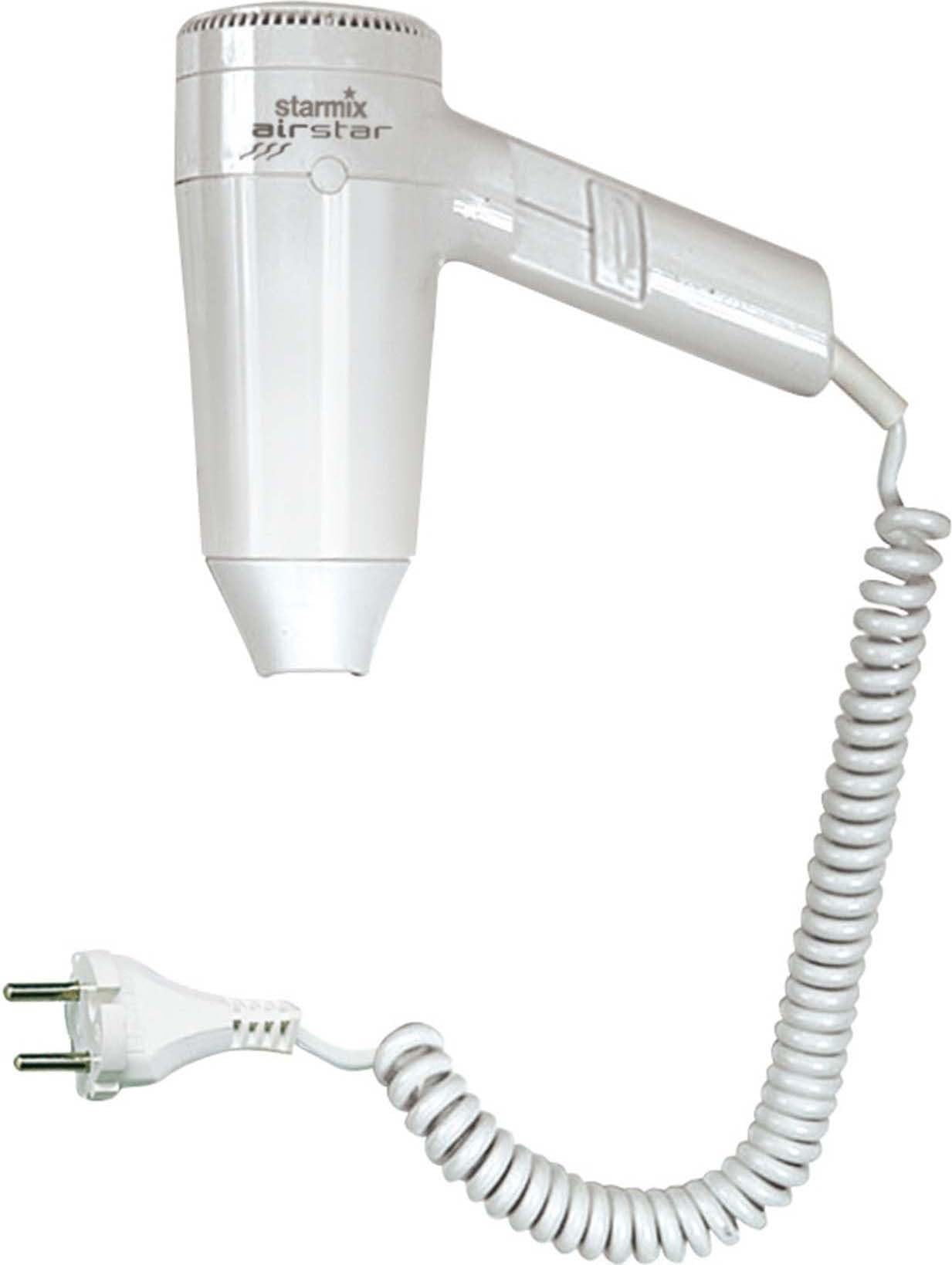 Starmix Hand Haartrockner HFS 12 (1200 Watt, Föhn für Gästebäder / Hotels, 1 Leistungsstufe, 1 Geschwindigkeitsstufen, mit Spiralkabel 0,5-2 m)