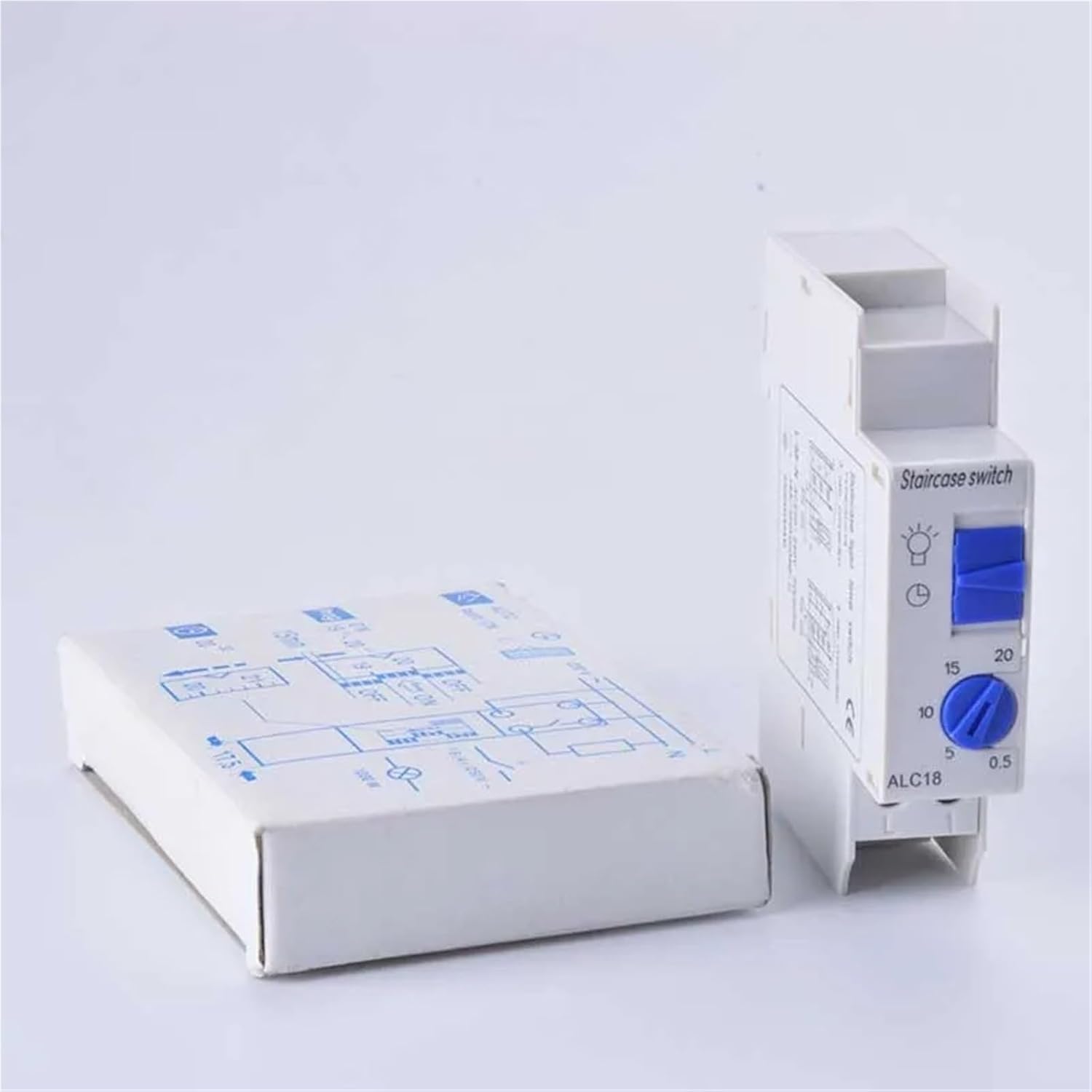 ALC18 Din Rail Staircase Lighting Timer Switch Timer Relay 220VAC 16A Used for Corridor Lighting Mechanical Din Rail Timer