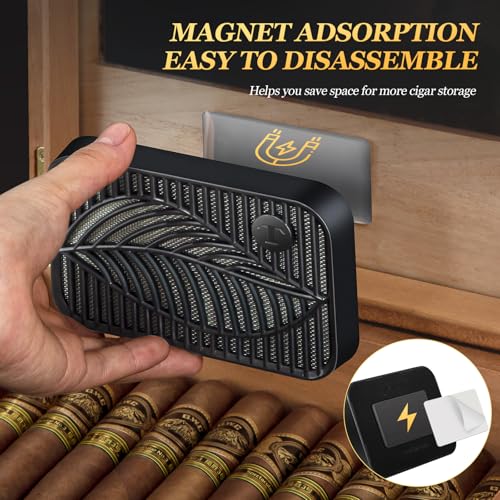 Cigar Humidifier, Rectangle Black Premium Cigar Humidor Humidifiers, Maintains Ideal Humidity Levels to Keep Cigars Fresh - Image 5