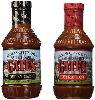 Gates BBQ Sauce Variety Bundle - Original Classic and Extra Hot Bar-B-Q Sauce - 2 Pack