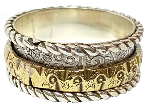 Bague cadeau de Noël bague anti-stress en argent sterling femme