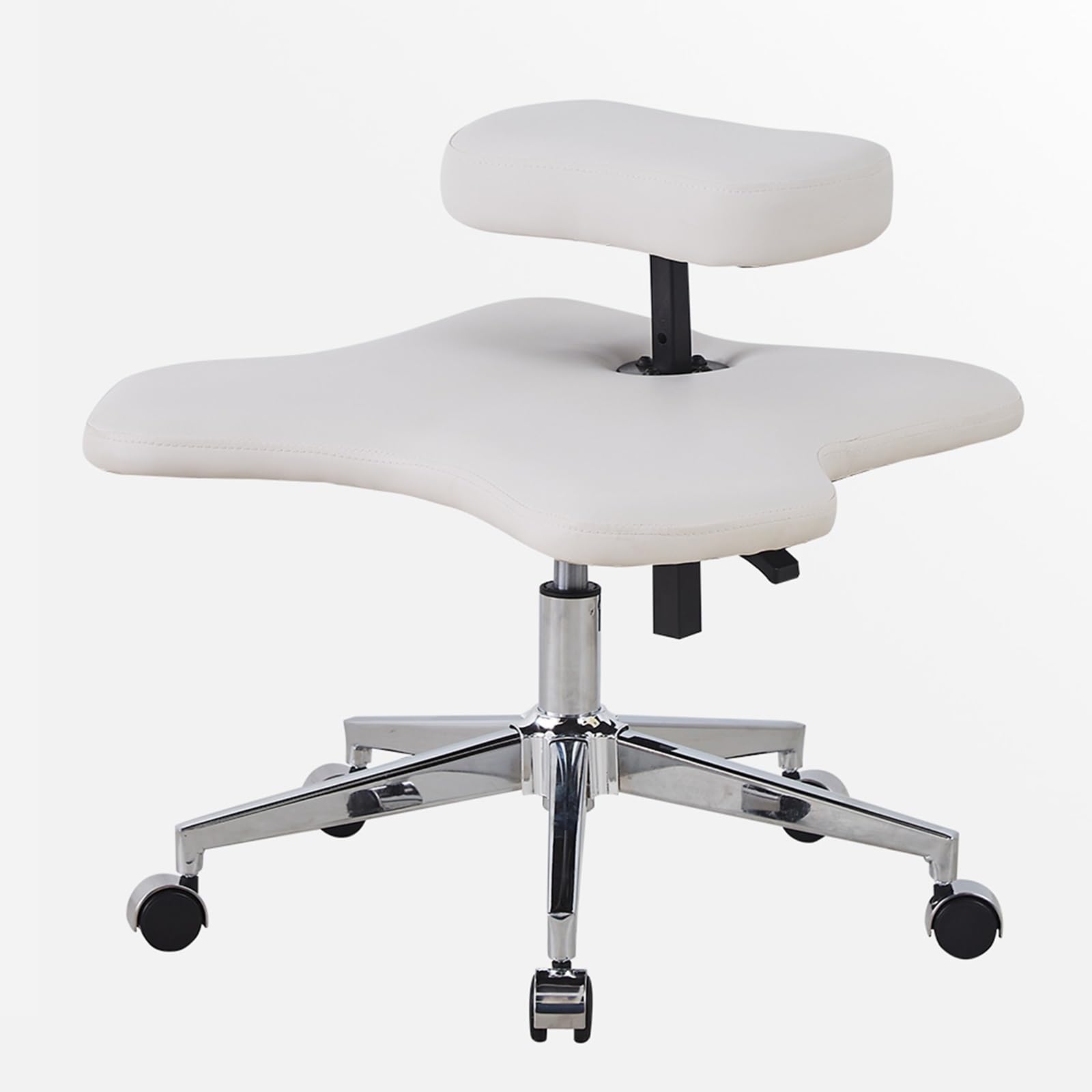 Generisch Kniestuhl Weiß Kniestuhl Meditationsstuhl, Home-Office Schreibtischstuhl mit Rad Verstellbarer Soul Seat Ohne Rückenlehne