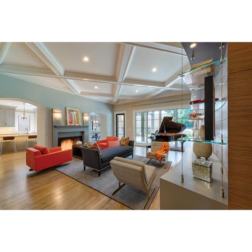 Image of HALO LT 4 Inch LED Recessed Lights Trim 5000K, Dimmable Baffle Can Light, Title 20 Compliant -LT460WH6950R-CA