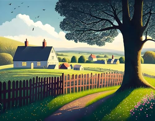 Poster de ferme sur toile Meechi impression sans cadre grand format 50x70