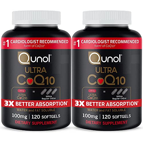 Qunol Ultra CoQ10 100mg Softgels- 3x Better Absorption, Antioxida...