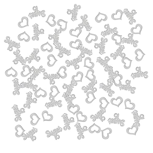 Sweet 16 Silver Glitter Confetti, Happy 16th Birthday Table Scatter, Sixteen Paper Decorations, 120pcs for Anniversary Party