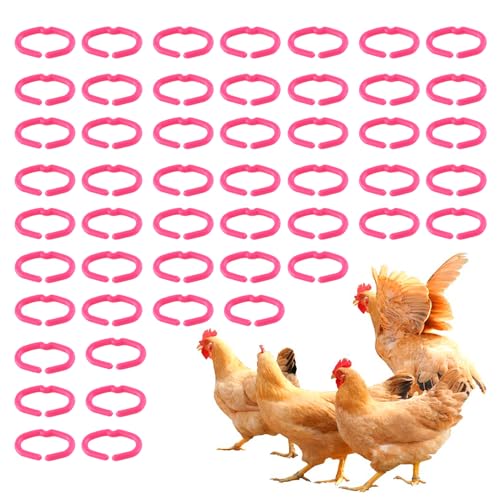 ZAWELIYO 50 Pcs Chicken Beak Rings Anti Pecking Poultry Tool Chicken Mouth Snap Ring Chicken Beak Clasps Poultry Tool for Improving Survival Rate