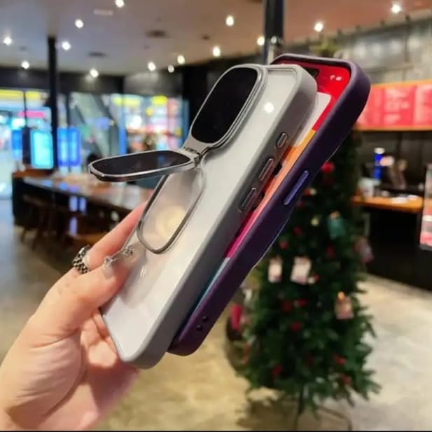 Image of Back Cover Case for iPhone 14 Shockproof Protective Eclipse Metal Stand Sunglasses Case(Orange)