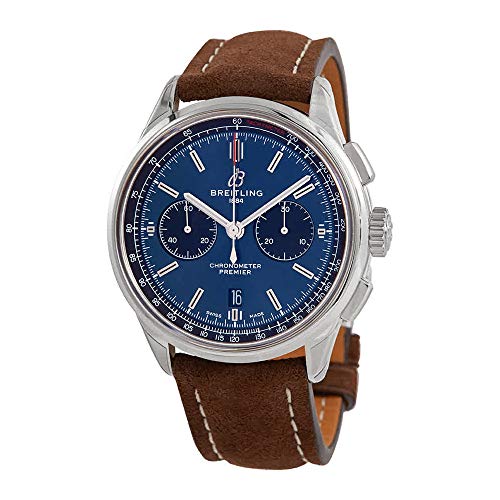 Breitling Premier B01 Chronograph Automatic Chronometer Blue Dial Men's Watch AB0118221C1X1