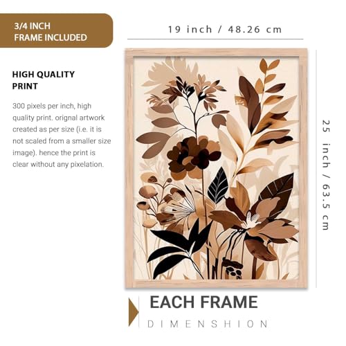 Image of kotart Painting for Wall Decoration - Modern Art Wall Decor Framed Painting for Living Room Bedroom - Framed Wall Posters /Paintings with Frame Set of 3-D (Art 10, 19x25 inch)