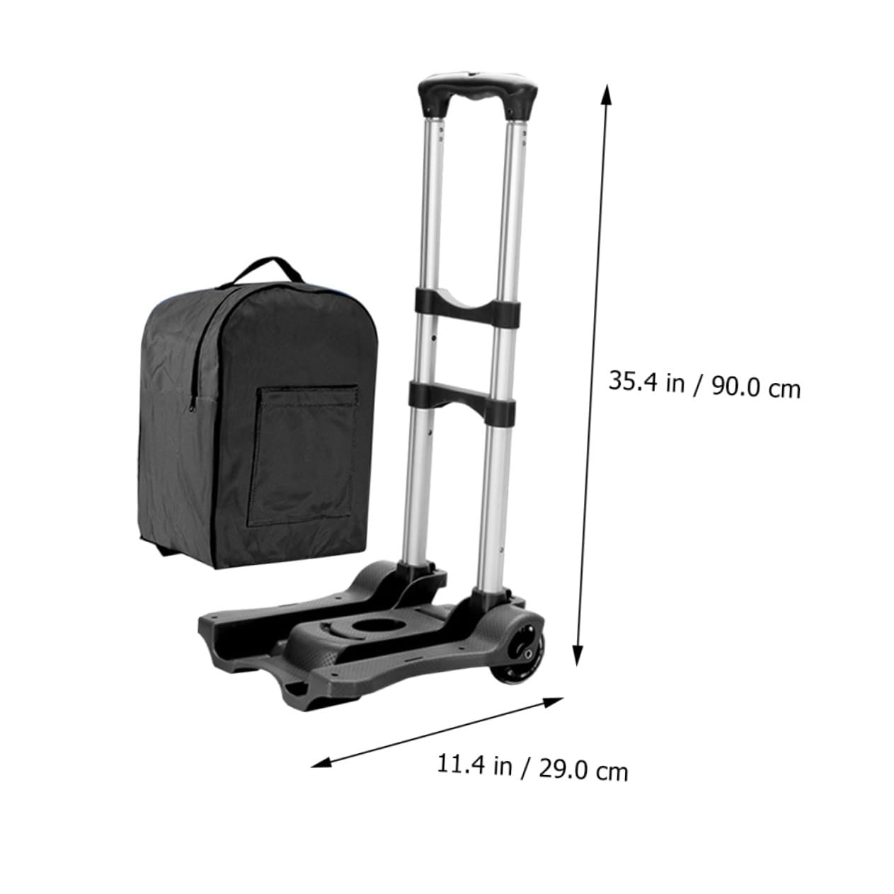 Carrello Pieghevole Due Ruote Carrello Portabagagli Manuale Della Spesa Portatile Resistente e Stabile Per Uso Quotidiano e Viaggio
