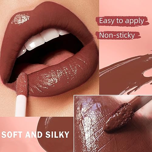 Qiufsse 3 In 1 Black Lip Liner Pencil And Lipstick Lipgloss Set Matte Black Lipstick Lip Gloss Kit Long-Lasting Nonstick Cup Smudge Proof Lip Kits With Lip Liner,Velvet Goth Makeup thumb #2