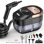 ODSD Steam Cleaner for Home & Car, Handheld Portable Steam Cleaner with 3 Steam Levels, 15s Heat-Up, 1.6L Tank, Steamer Cleaning for Sofa, Car, Carpet, Kitchen, Window, Furniture, 15pcs Accessories