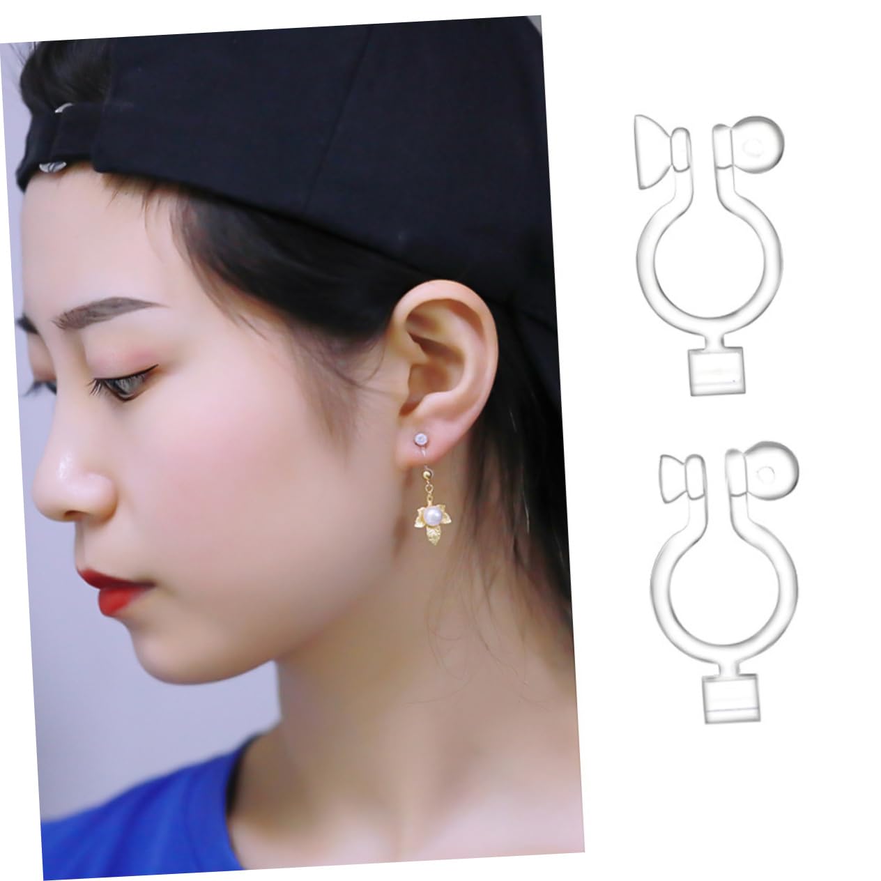 SHINEOFI 250pezzi Clip Orecchini Silicone Trasparenti Per Orecchini Fai Da Te Accessori Per Creazione Senza Piercing Materiali Decorativi Resistente e Comodi Da Indossare