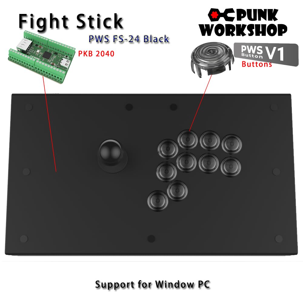 Amazon.co.jp: Punk Workshop FS-24 アーケードファイトスティック PWS