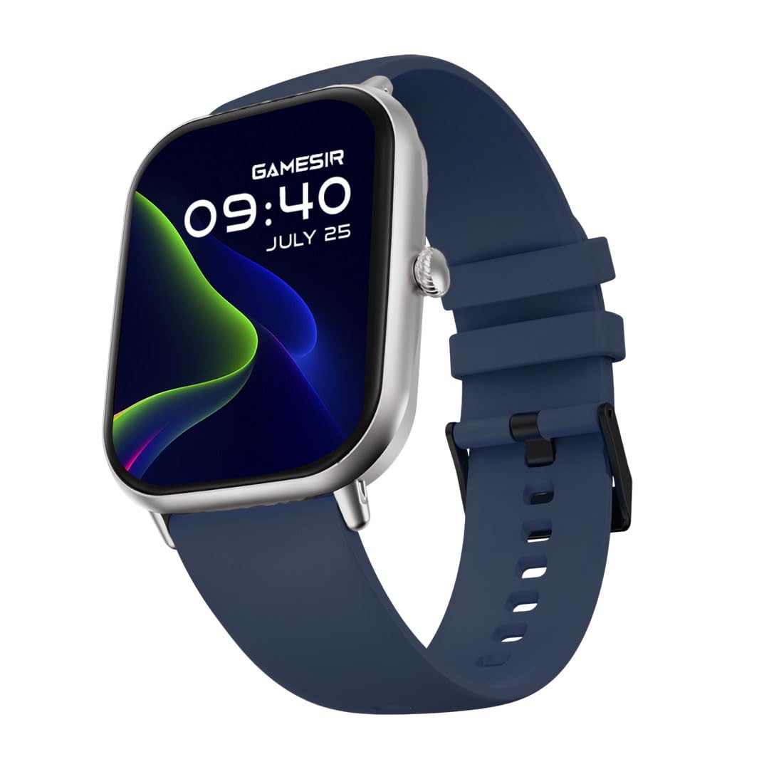 GameSir NovoLux HD Display Smartwatch for Men & Women Answer/Make Calls, Heart Rate Monitor, 113+ Sports Modes, Step Counter, IP68 Waterproof, Compatible with Android & iOS (Dark Blue) GameSir NovoLux HD Display Smartwatch for Men & Women Answer/Make Calls, Heart Rate Monitor, 113+ Sports Modes, Step Counter, IP68 Waterproof, Compatible with Android & iOS (Dark Blue)