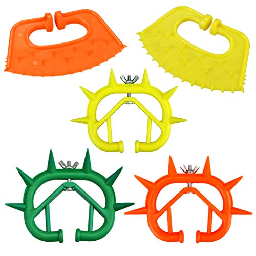 Yardwe 10PCS Cow Nose Thorn Plastic Calf Weaner Milk Sucking Preventer Thick Cow Calf Nose Ring Animal Weaning Tool Livestock Equipment