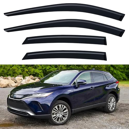 Image of Window Visors Rain Guards for 2021 2022 2023 2024 Toyota Venza, Out-Channel Window Vent Wind Deflectors Visors Shades for 21 22 23 24 Venza LE Nightshade Limited
