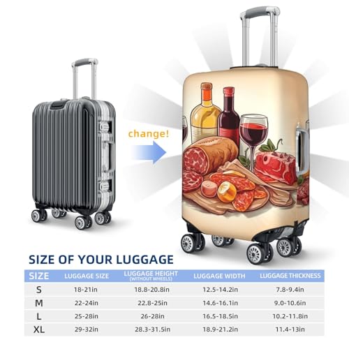 Travel Luggage Cover Suitcase Protector Elastic Washable Food and drink Suitcase Cover Anti-scratch Spandex Baggage Covers Fits 18-32 Inch Luggage2