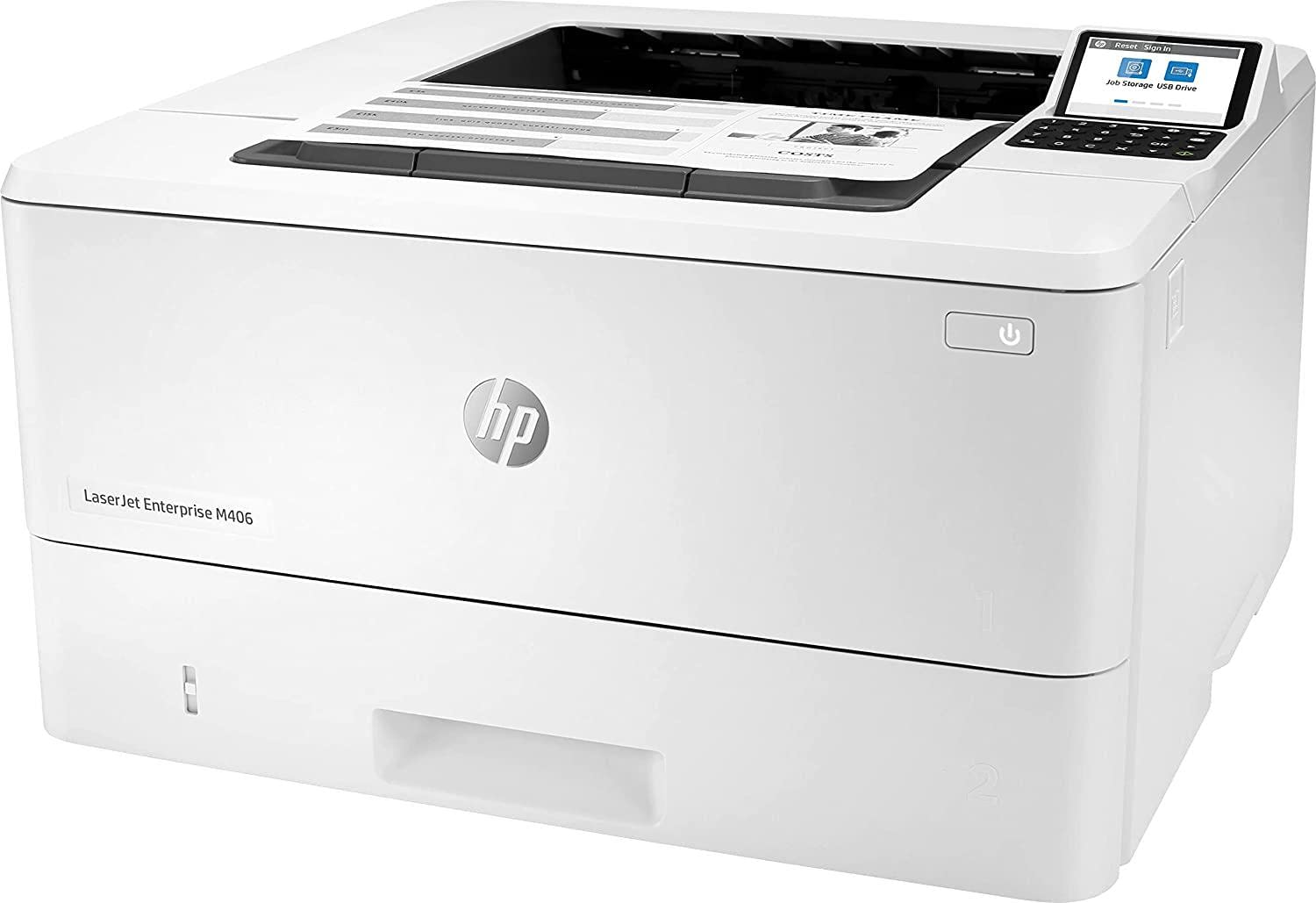 HP LaserJet Enterprise M406dn Stampante Multifunzione A4 b/n 40 ppm USB Gigabit Ethernet Touch LCD 6,75 cm Fax ADF Bianca