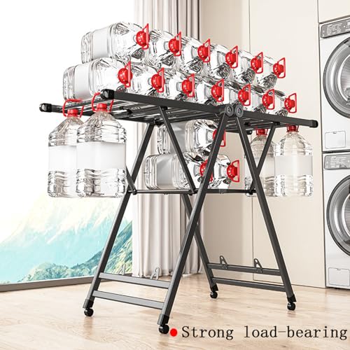 Étendoir à linge pliable aluminium réglable anti-encombrement - 5