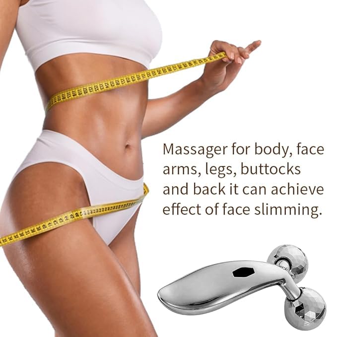 Panjurali multi 3D massage roller 360 rotate silver thin face full body shape lifting Rinkle Remover Facial Massage Relaxation Tool (-1 pack) Panjurali multi 3D massage roller 360 rotate silver thin face full body shape lifting Rinkle Remover Facial Massage Relaxation Tool (-1 pack)