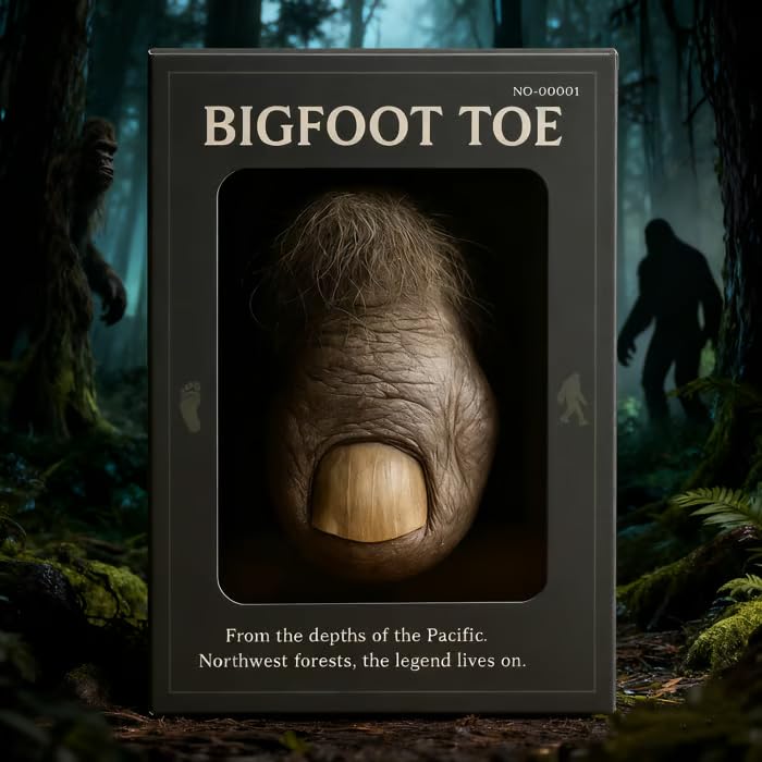Bigfoot Toe Novelty Collectible, Funny Bigfoot Toe Figurine Decor, Realistic Handcrafted Resin Bigfoot Toe Figurine, Funny Bigfoot Gift for Bigfoot Lovers, Pranksters &amp; Cryptid Lovers (1 PCS)