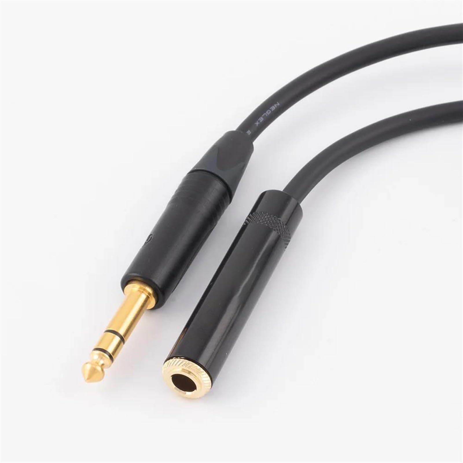 Cables para instrumentos Cable De Extensión De Estéreo Macho A Hembra De 6,35 Mm Cable De Extensión TRS Para Guitarra Y Amplificador Cable De MF(1M)