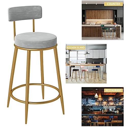 Tabouret de bar industriel rigide 65 cm résistant aux rayures avec dossier confortable - 5