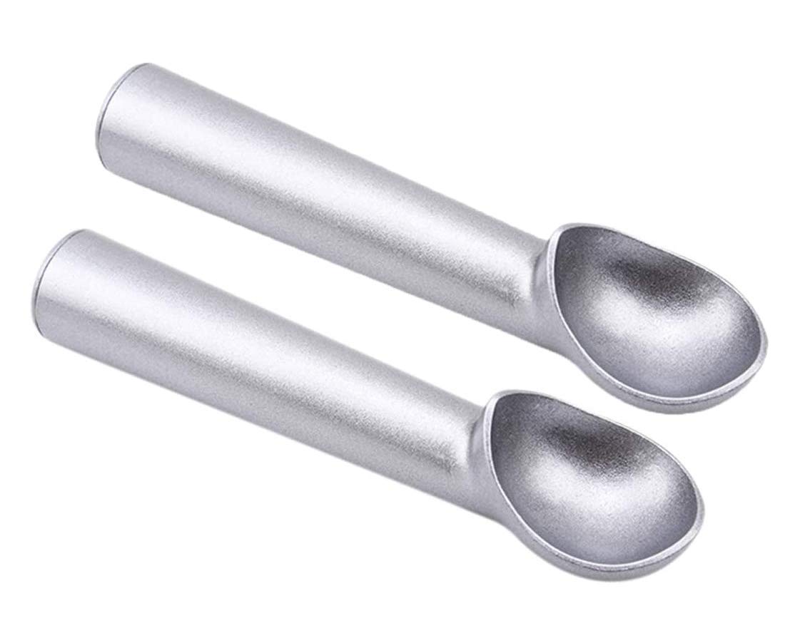 Ice Cream Scoop Non-Stick Scoop Anti Freeze Ice Cream Spoon, 2 Pack, Silver