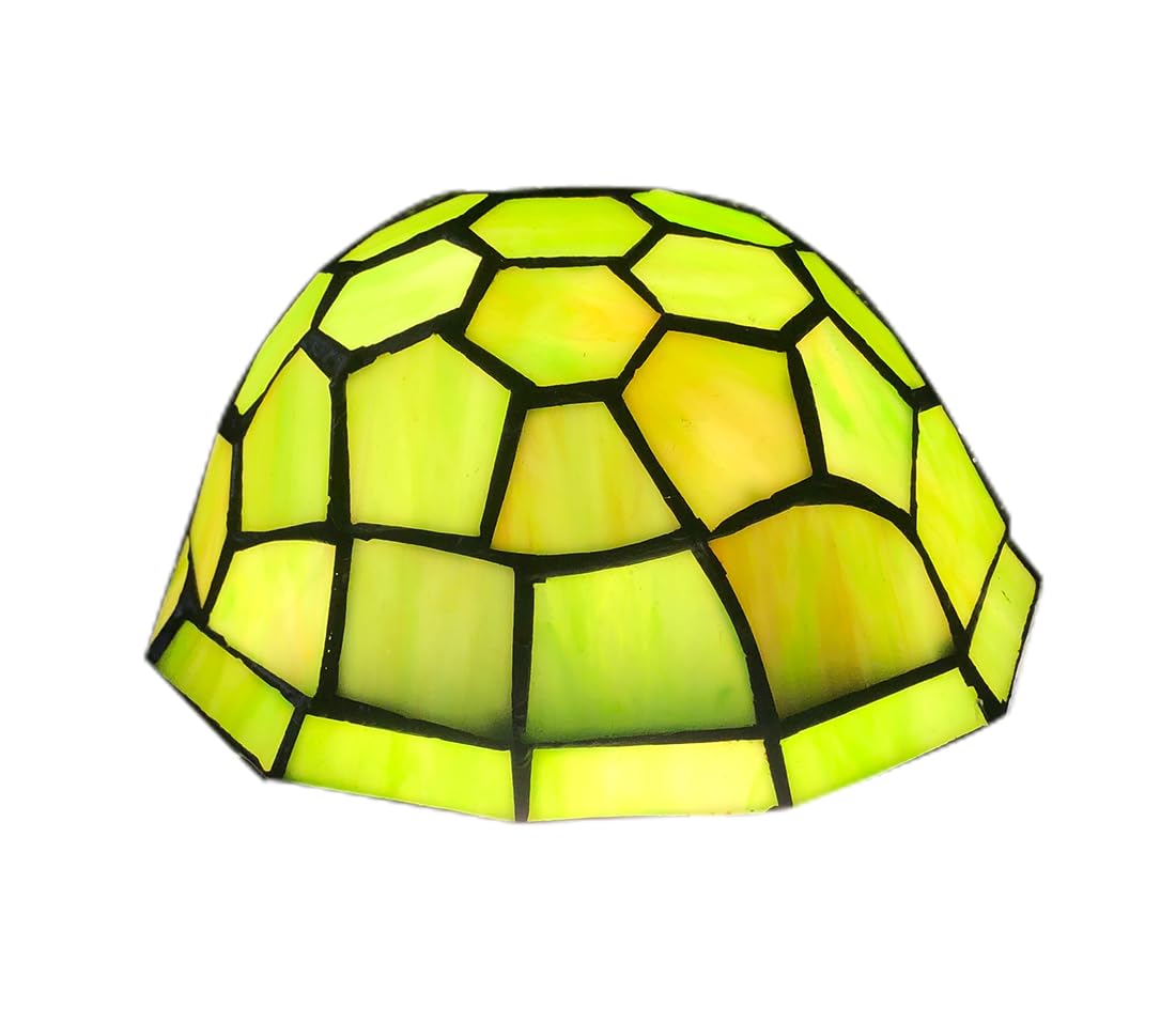DUONAYU Tiffany style stained glass turtle lampshade turtle replacement lampshade DYM7006 (Green)
