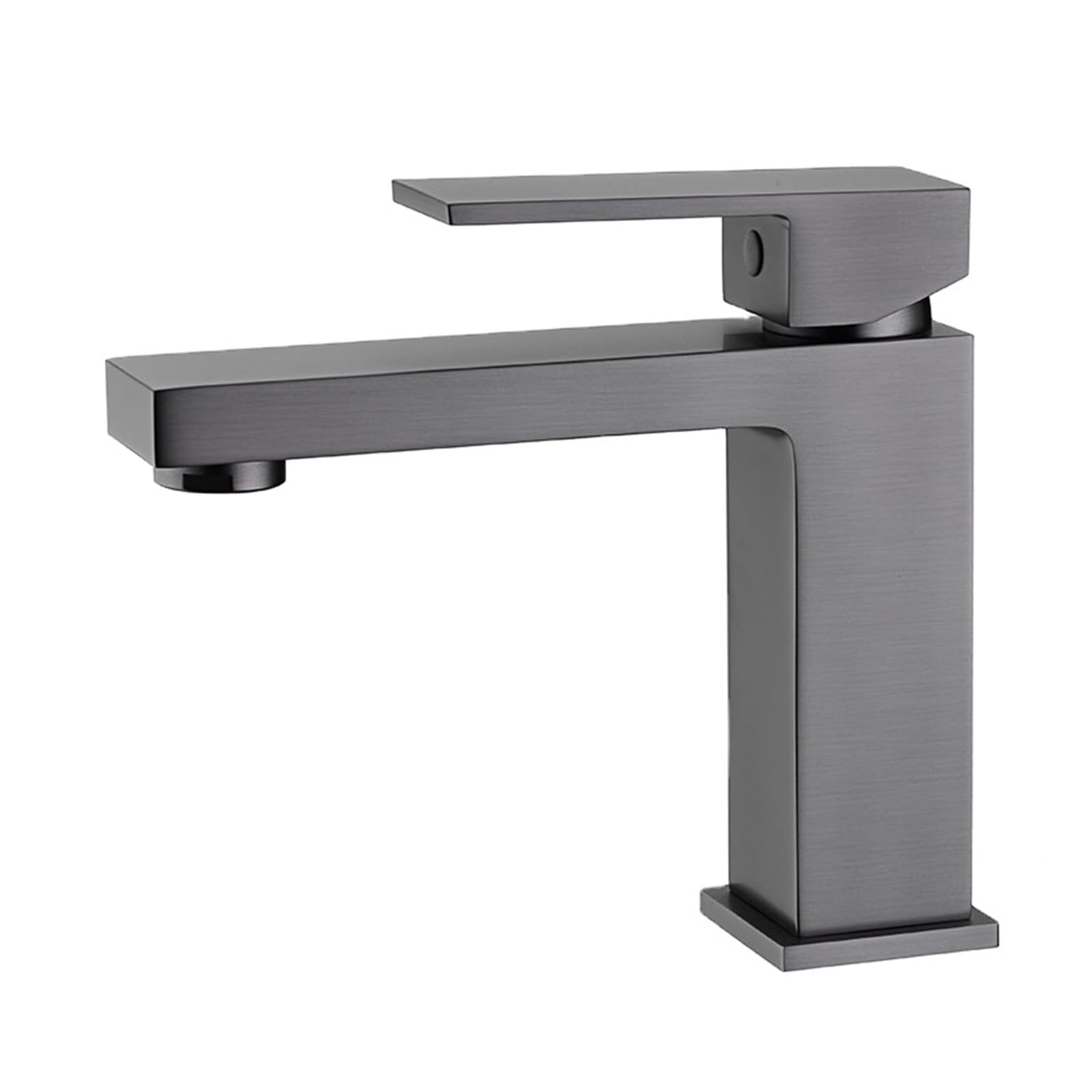 Bateria łazienkowa, Kran zlewozmywakowy do ciepłej i zimnej wody Kwadratowe krany łazienki Mosiądz Chrom Czarny(Ash faucet)