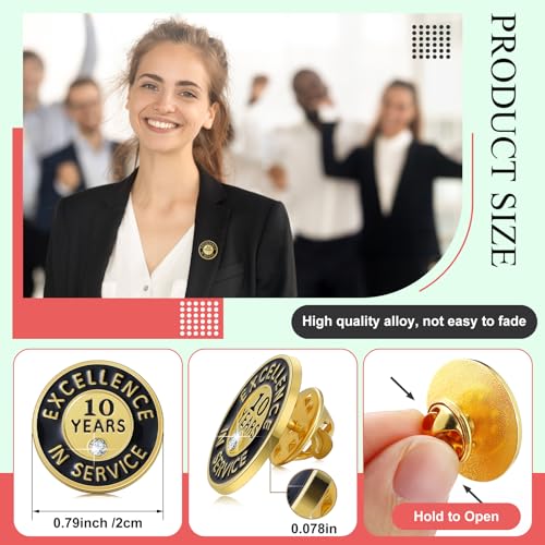 Image of Ferreve 50 /20 Pcs Year of Service Pins Employee Excellence Award Lapel Pin Performance Recognition Reward Anniversary