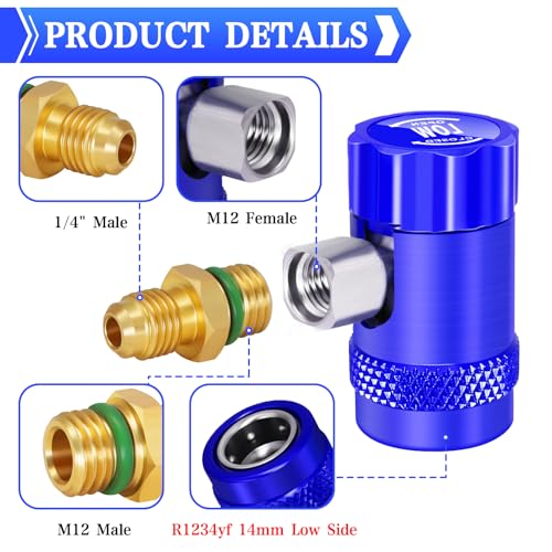 Adaptador Ajustable R1234yf con Acoplamientos Rápidos miniatura 4