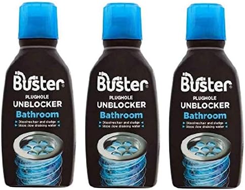 Buster Bathroom Plughole Unblocker, Dissolves hair and sludge 300ml (3)