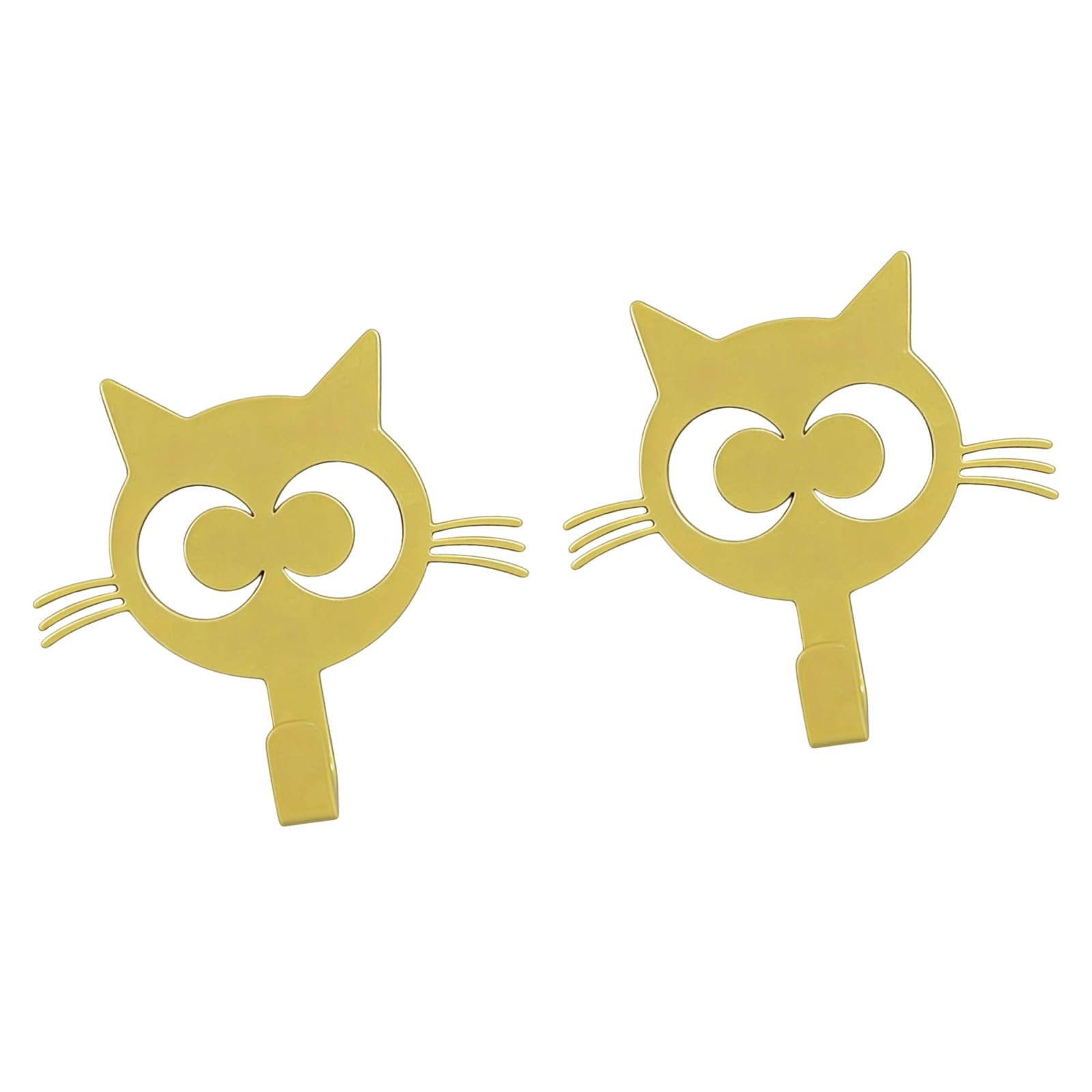Xjdzineq Gold Of Decorative Cats Door Hooks Metal Construction Hanger Great For Bedroom Bathroom And Entryway Storage Pair Of Decorative Cats Themed Door Hooks Metal Construction For Bags Accessories Storage