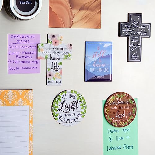 Imanes decorativos para refrigerador Juvale con versículos bíblicos pack 12 miniatura 2
