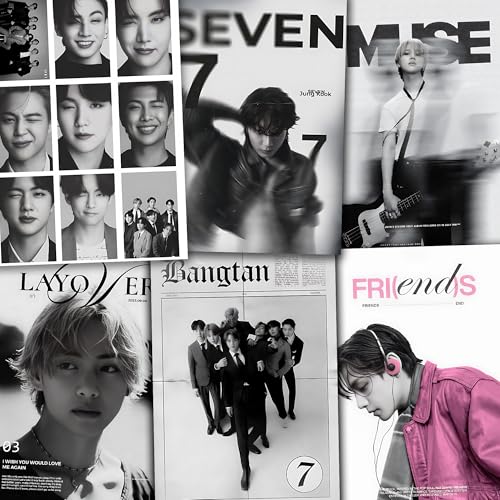 Image of Wallgasm Pack of 8 - BTS Posters 8x12 inch (A4 Size) 300 GSM | BTS Aesthetic - Korean Aesthetic - Music Posters - Kim Taehyung Poster - K-pop Posters, For Living room (BTS)