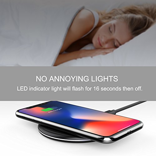 Yootech Wireless Charger Qi-Certified 10W Max Compatible with iPhone 11/11 Pro/11 Pro Max/Xs MAX/XR/XS/X/8/8 Plus, Galaxy Note 10/Note 10 Plus/S10/S10 Plus/S10E,5W All Qi-Enabled Phones(No AC Adapter)