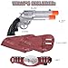 ArtCreativity Cowboy Gun Belt and Holster Set Includes 2 Toy Guns with Sound, Toy Gun Holster, Brown Western Belt, and 6 Fake Bullets - Cowboy Costume Accessories for Boys Halloween Costume