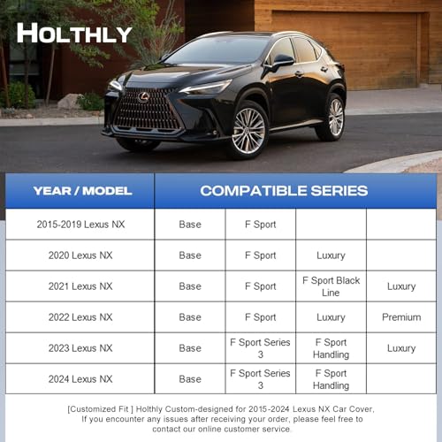 Image of 10 Layers SUV Car Cover Custom Fit for Lexus NX (2014-2026) NX250, NX300, NX350, Waterproof All Weather for Automobiles, Outdoor Full Cover Sun Dust Rain Protection with Cotton. Silver
