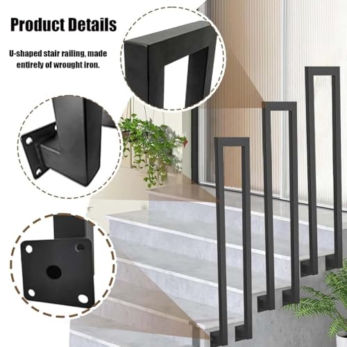 Rambarde d'escalier en U réglable contre les chutes de 35 à 110 cm