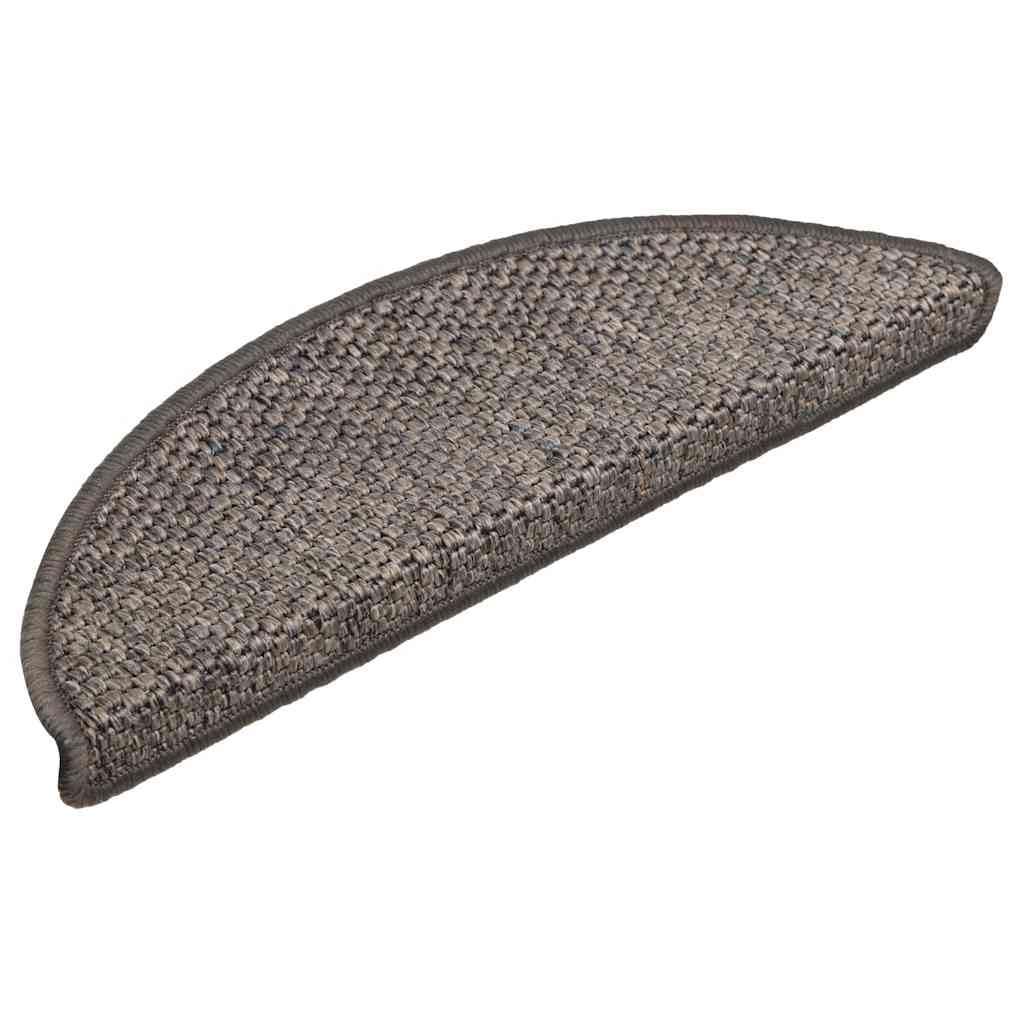 Antypoślizgowe sizalowe bieżniki schodowe, 30 szt., 56 x 17 x 3 cm, brązowe maty dywanowe do schodów, bezpieczne pokrowce na schody dla lepszej dekoracji domu i bezpieczeństwa