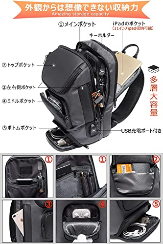 YESLAU ボディバッグ 大容量 防水 斜めがけバッグ の商品画像 4