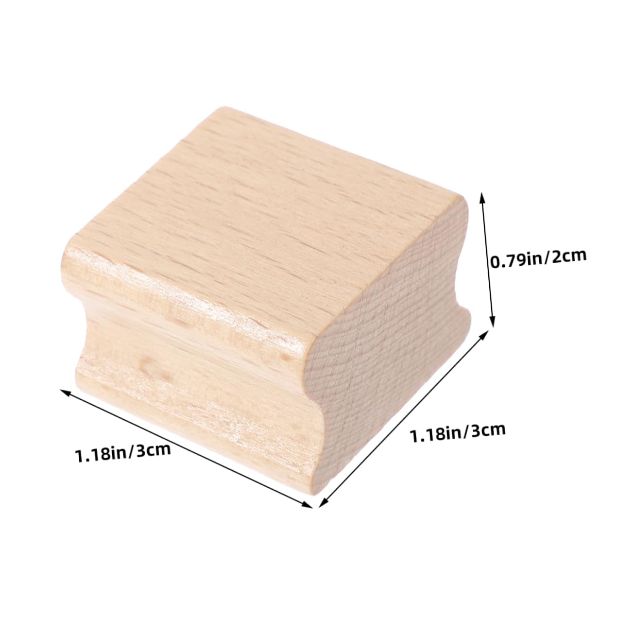 LAPYAPPE 12pcs Square Grooved Wood Cubes Wooden Stamp Blocks for DIY Craft and Art Projects