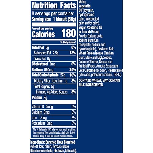 Pillsbury Grands! Flaky Layers Butter Tastin' Refrigerated Biscuit Dough, 8 Ct, 16.3 oz
