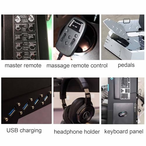 Ergonomic Gaming Chair with Massage and Lumbar Support for Enhanced Comfort, Ideal for E-Sports and Office Use - Image 7